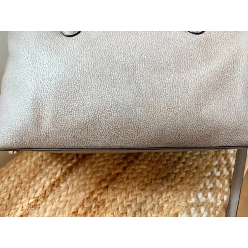 Kate Spade Larchmont Avenue Evangelie Satchel Gray Pebbled Leather Handbag